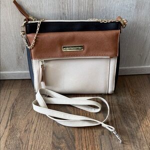Liz Claiborne Black, Brown, and Cream Crossbody Bag